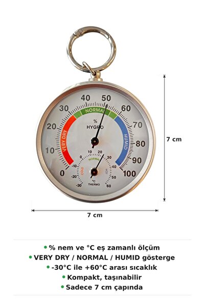 Nuvtic Termometre ve Nem Ölçer (Tekne ve Denizcilik için Mevzuata Uygun)