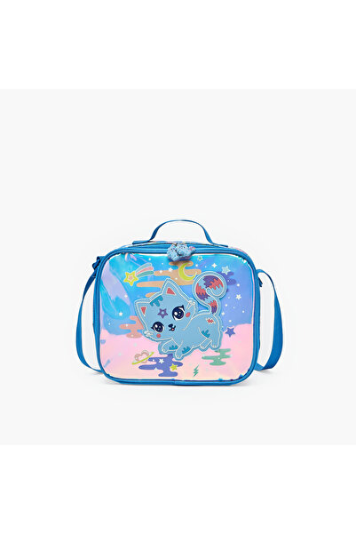 Lifestyle Cat Print Lunch Bag for Girls 5-8 Years with Insulation