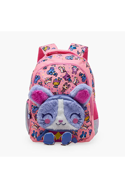Lifestyle Rabbit Print School Backpack for Girls 2-5 Years with Padded Should...