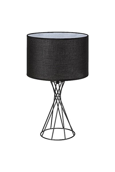 Cojom Lampă de masă Sara, metal, cu abajur textil și soclu E14