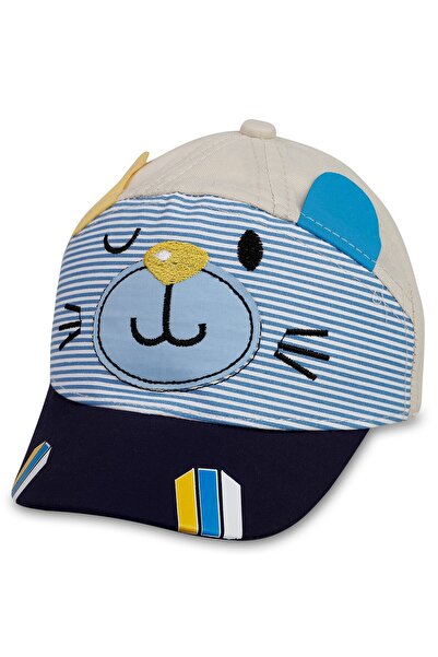 Civil Baby 3D Eared Face Pattern 0-24 Months Cap Hat - Beige