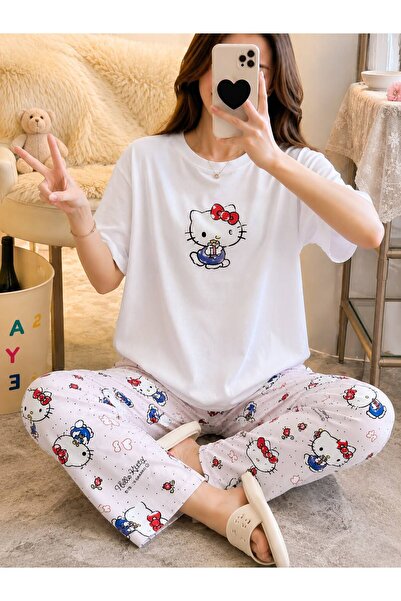 PEMBİŞ HOMEWEAR Σετ πιτζάμες με κοντά μανίκια Zezeyle Hello Kitty