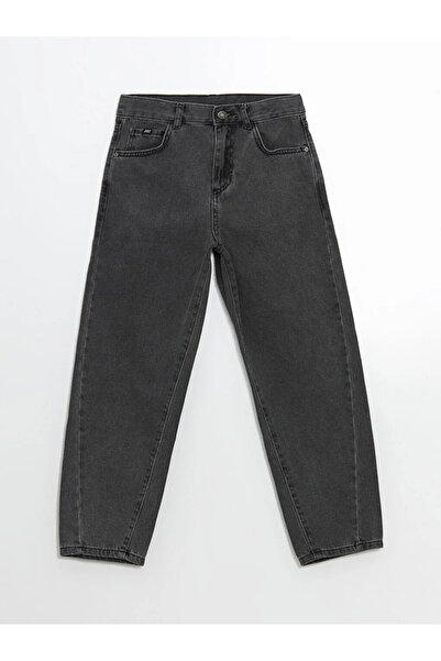 LC Waikiki Anthracite Waist Adjustable Elasticated Boy's Jean Trousers