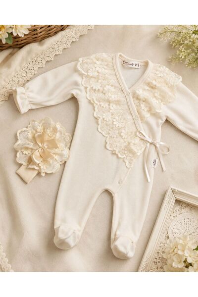 MİNSTY Lior Model Side Tie Lace Jumpsuit Set