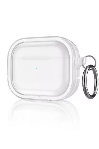 Airpods Pro 2 (2.nesil) Shiny Şeffaf Kılıf - Beyaz
