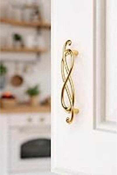 Generic Brand Mâner decorativ auriu lucios, 96 mm – și mâner elegant Ya (Pach...