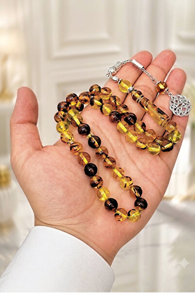 NAMAT Bakelite 45 count prayerbead rosary (Tasbih) with stainless steel tasse...
