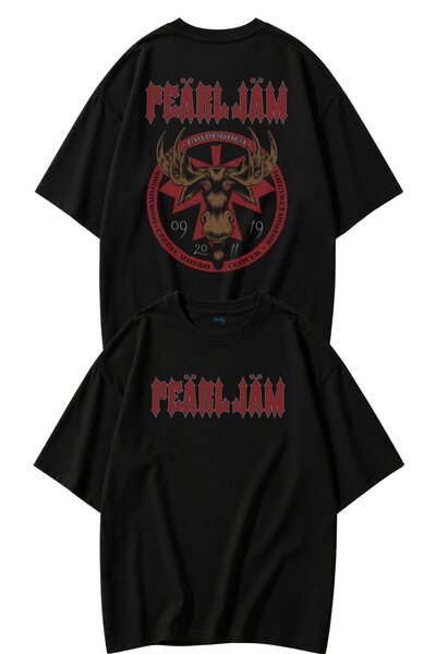 Fuddy Moda Unisex Pearl Jam Mudhoney Back Print T-Shirt, Oversized Rock Band ...