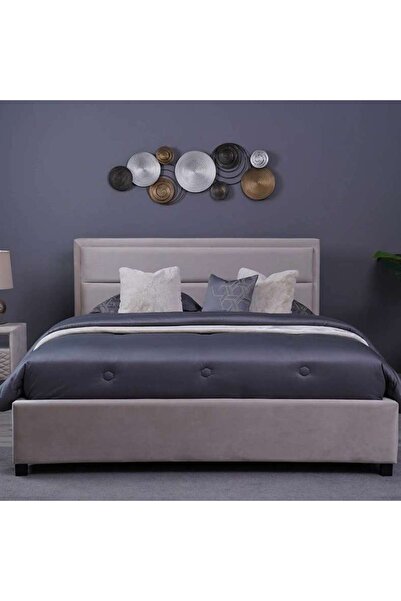 PAN HOME Trojan Headboard Velvet Beige L-180 : H-125 Cm