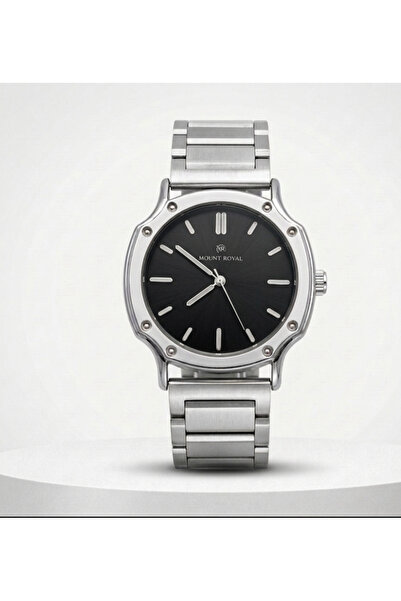 MOUNT ROYAL Mont Royal Men's Watch Steel Case Silver Color Black Dial