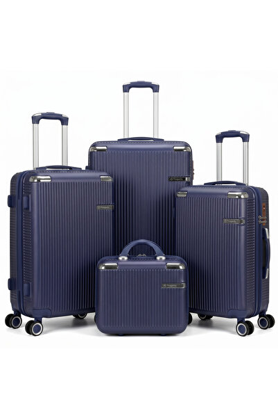 Sister 4 Piece ABS Luggage Set 13/20/24/28 Inch Includes Cosmetic Bag, Hard S...