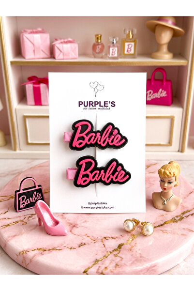 PURPLE'S BİR TUTAM MUTLULUK مشبك شعر للفتيات من مجموعة باربي مكون من قطعتين