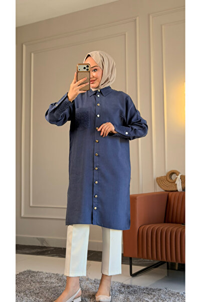 Suede Style 6544 - Comfortable and Stylish Buttoned Pocket Sleeve Pocket Embr...