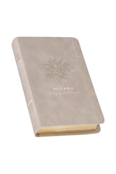 Christian Art Publishers KJV Bible Compact Faux Leather Taupe