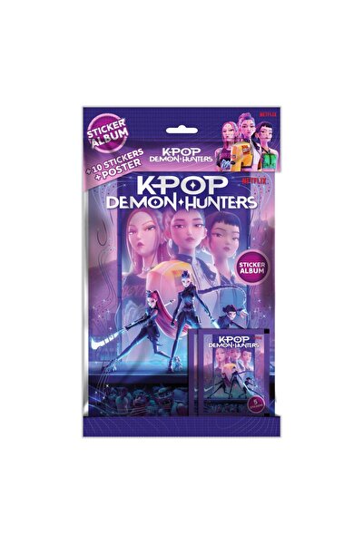 K-POP Set album cu stickere si poster, K-Pop, Demon Hunters