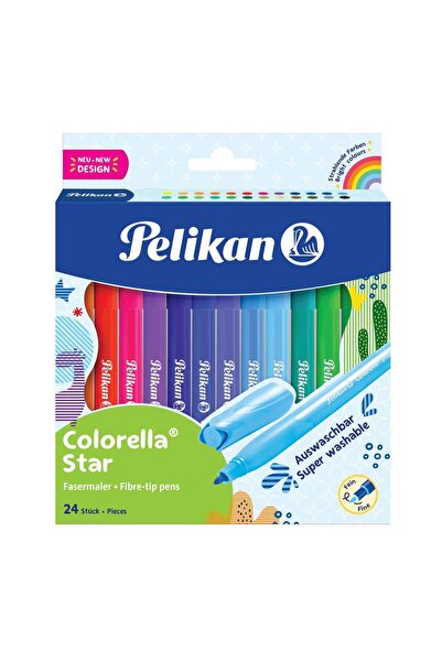 Pelikan Set 24 carioci cu sablon inclus, Pelikan, Colorella Star C302