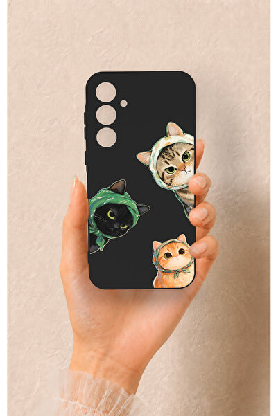 Vip Case Samsung A35 Uyumlu Kedi Ekibi Desenli Silikon Kılıf