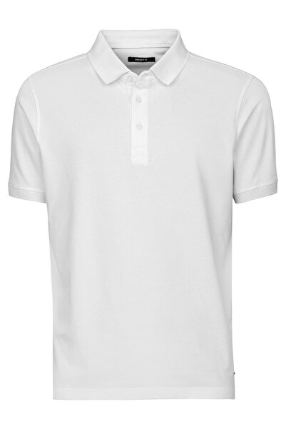 Bigotti Tricou polo slim alb simplu