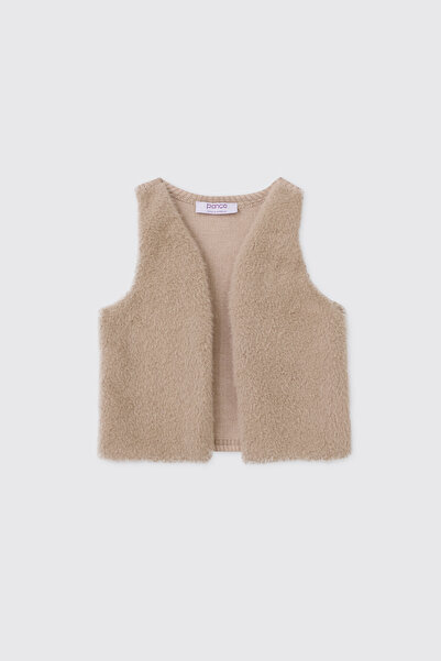 Panço Baby Girl Beige Vest