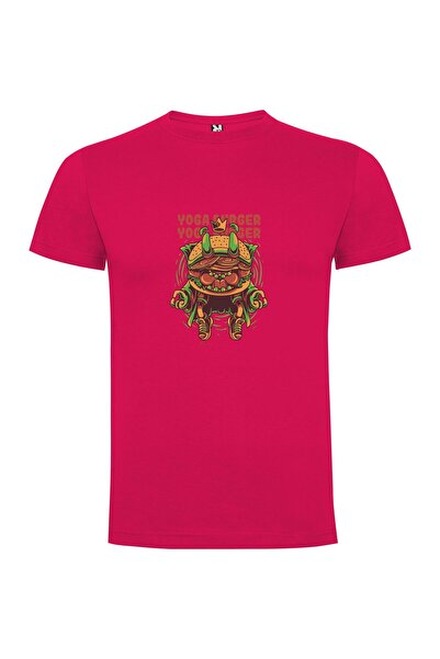 iLovePrints Burger Yoga Art Inspired Tshirt