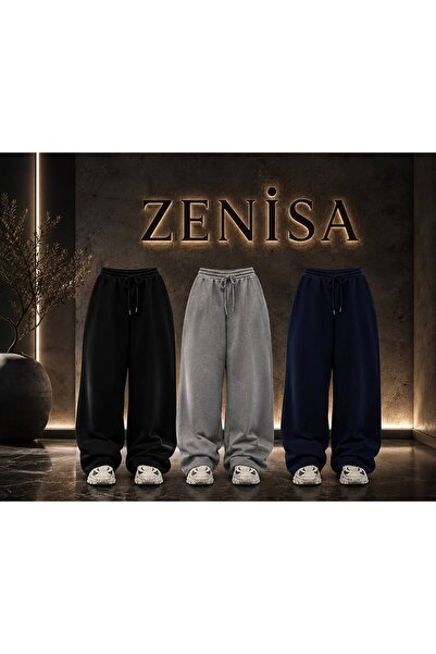 ZENİSA 3'LÜ BAGGY EŞOFMAN SİYAH+GRİ+LACİVERT