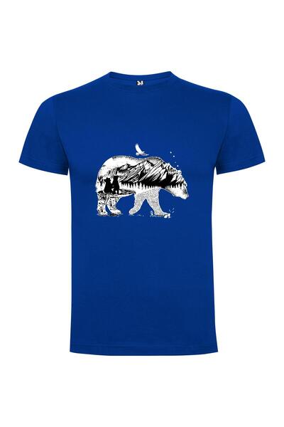 iLovePrints Grass-Standing Bear Illustration Tshirt