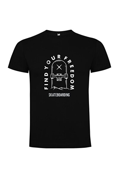 iLovePrints FREEDOM Skateboard Art Tshirt