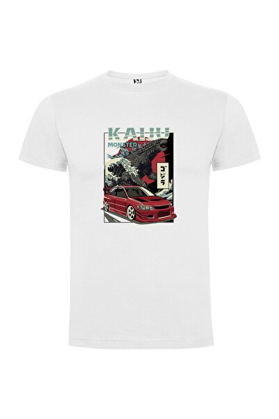 iLovePrints Red Kaiju Battle Poster Tshirt