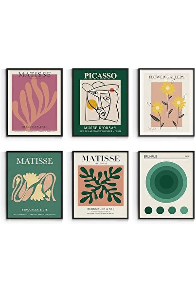 ESSESORIES Green Matisse Abstract Master Retro Vintage Aesthetic Poster Wall ...