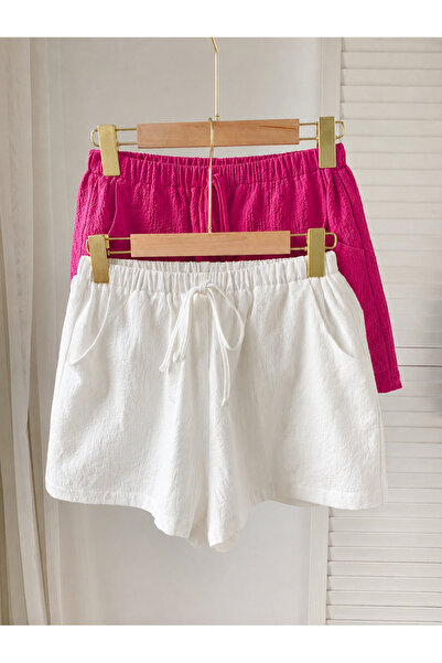 MOONBULL Women's Waist Tied 2-Piece Shorts