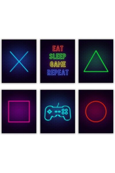 ESSESORIES Tinymollo Gaming Boys Poster Wall Art Room Decor Self Adhesive