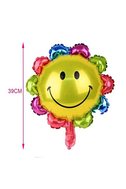 MP Mirific Party Balon din folie metalizată floare zâmbitoare, 39cm