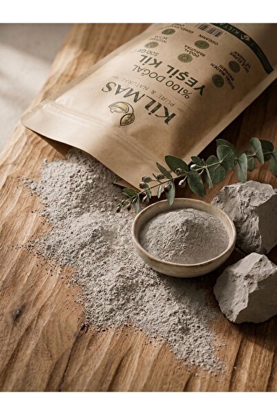 KİLMAS Yeşil Kil Öğütülmüş Doğal Saf Naturel 500 gr Paket