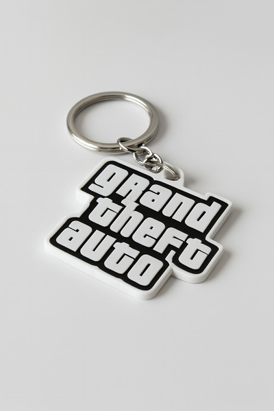 SORA DESIGN Grand Theft Auto Logo Keychain Gamer Accessory