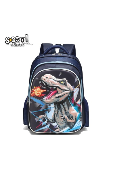 Roben Ghiozdan baieti neechipat S-COOL 3D T-Rex, 41x31x24 cm