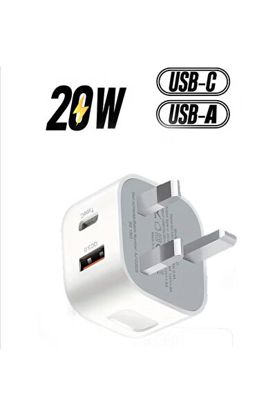 Arabash 20W PD Fast Charger QC3 0 USB C Dual Port Wall Charger with Type C Ca...