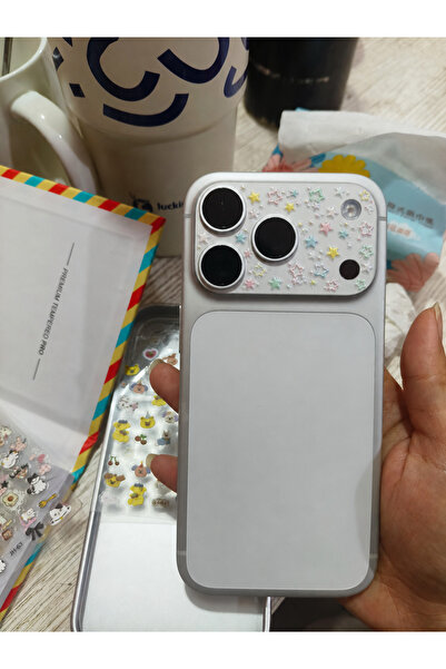 EDELFU Telefon Kamera Stickerı Kabartmalı Minik Yapışkanlı Sitcker (1 Minik S...