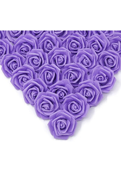 Choice22 50Pcs Purple 30/50Pcs Artificial Bridal Bouquet Foam Rose Flower Hea...