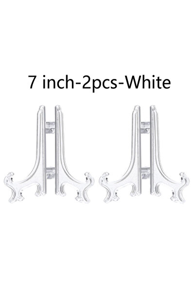 Choice20 7 Inch-2 PCS-White Plastic Acrylic Easels or Stand/Plate Holders to ...