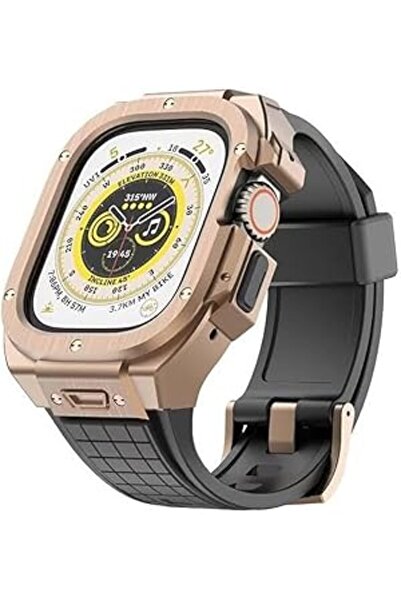 Green Lion Styled Ultra Protective Cover for Apple Watch 49mm by - Rose Gold