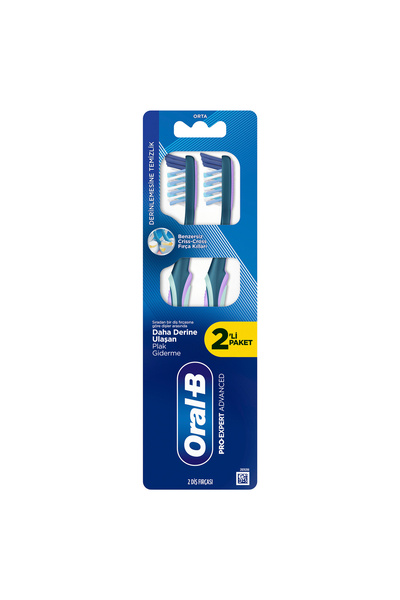 Oral-B Pro-Expert Advenced Derinlemesine Temizlik Diş Fırçası Orta 2'li