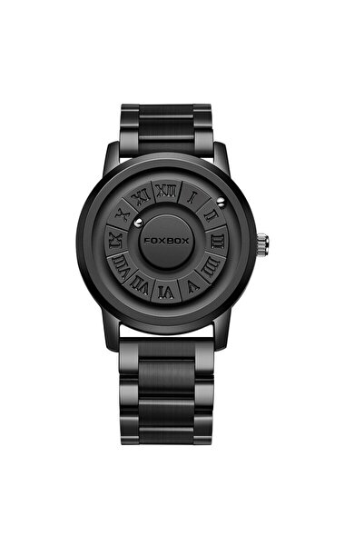 choice2 all black LIGE Luxury Watch Men Creative Scrolling Pointer Magnetic F...
