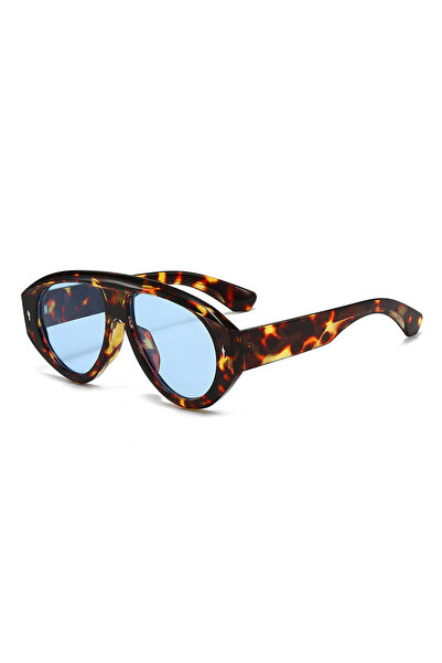 Choice4 leopard blue Fashion Big Frame Square Women Sunglasses Retro Candy Co...