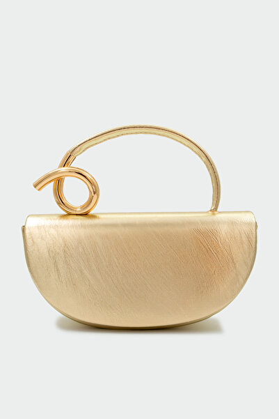 LAMİNTA Aura Gold Detailed Gold Bag