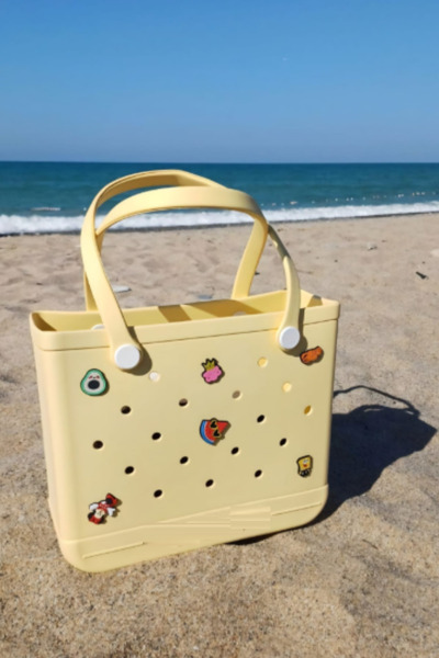 Pofika Croc Tarzı Eva Plaj Deniz Omuz Çantası ( En: 35 cm, Boy: 27 cm, Derinl...