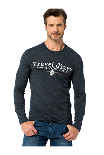 LC Waikiki Ανδρικό T-shirt με στρογγυλή λαιμόκοψη, κανονική εφαρμογή και στάμπα