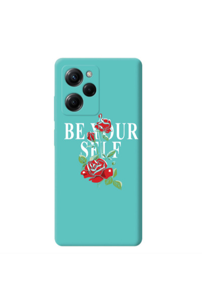 Other Xiaomi Poco X5 Pro Be Your Self Turquoise Colored Silicone TPU Θήκη