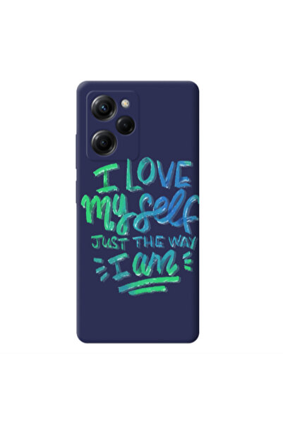Other Xiaomi Poco X5 Pro I Love My self Dark blue Colored Silicone TPU Θήκη