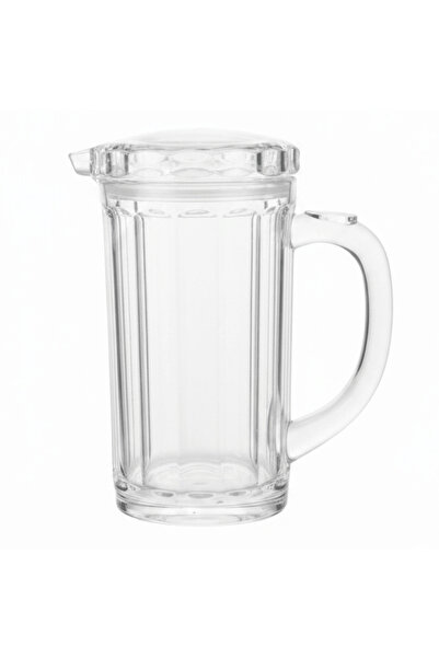 AKDC Acrylic Crystal-Clear Ribbed Oil Bottle with Lid | 17 cm