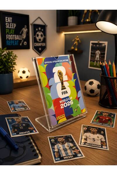 MAZERONREKLAM Şeffaf Pleksi Albüm Standı - Fifa Dünya Kupası Çıkartma Albümü ...